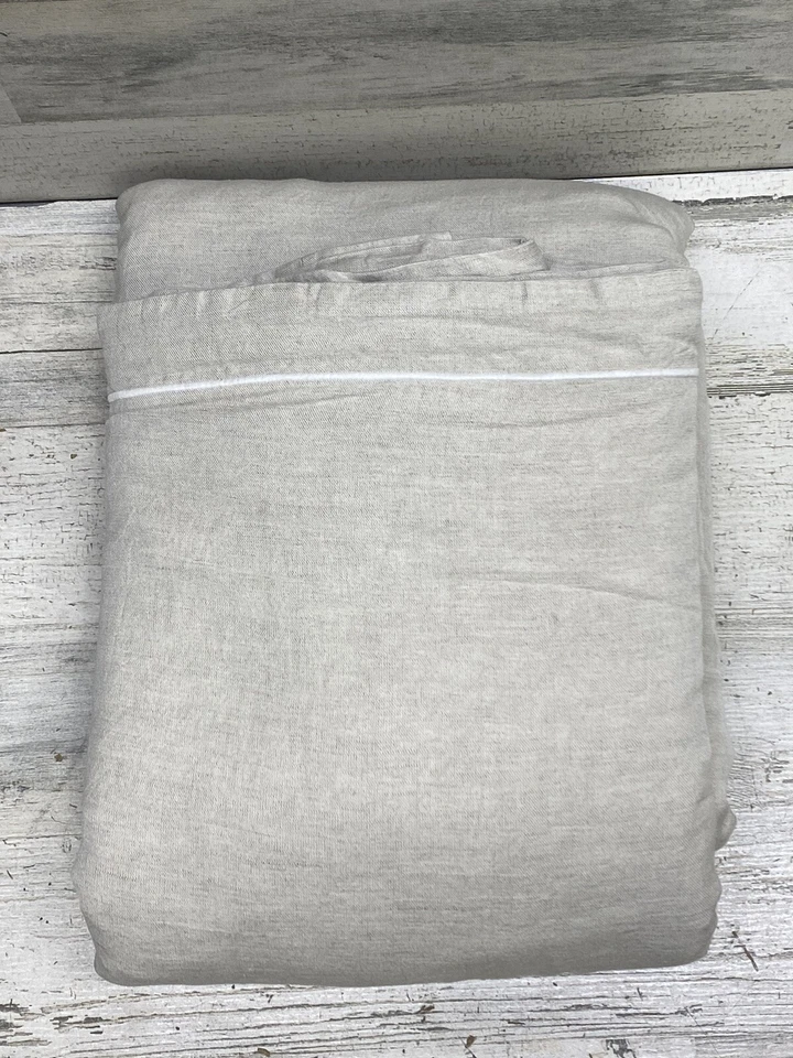 Hotel Collection Linen Blend King Duvet Cover Natural New out of Package - Image 2 of 4