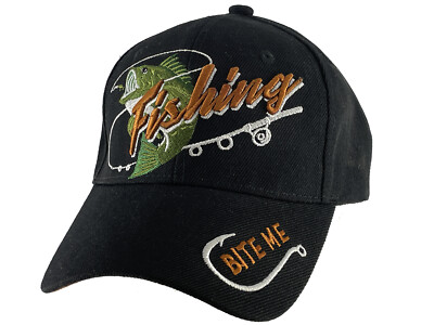 Top Headwear Outdoor Fisherman Bite Me Baseball Cap - Orange/Woodland