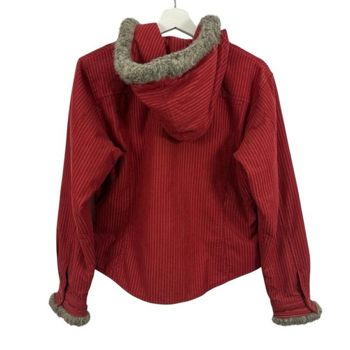 Ariat Womens’s Red Quilt Lined Snap Outdoor Western Pocket Jacket Size M - Picture 2 of 5