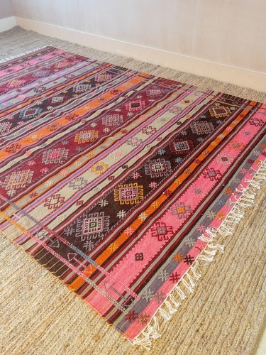 Tappeto kilim in lana Graham e Floria verde - Foto 5 di 6