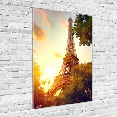 Wand-Bild Kunstdruck aus Acryl-Glas Hochformat 70x100 Eiffelturm Paris