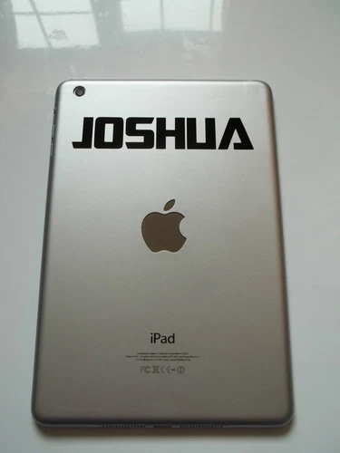 1 x Personalised Name Decal - Vinyl Sticker for iPad Air Transform Font Custom
