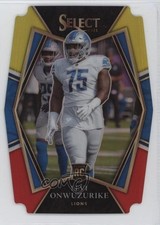 2021 Panini Select Premier Level Red & Yellow Prizm Die-Cut Levi Onwuzurike 09ju