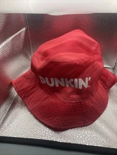 Dunkin Donuts REVERSIBLE Bucket Hat with Orange or Pink Sides - NEW