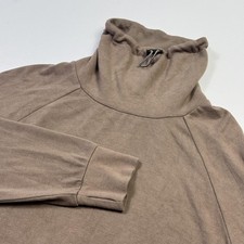 Varley Pullover Womens Small Brown Long Sleeve Funnel Neck Lightweight Stretch