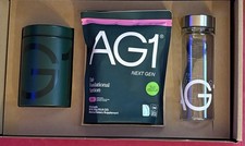 AG1 Greens Berry Powder Supplement Bundle w/Stainless Steel Storage Canister