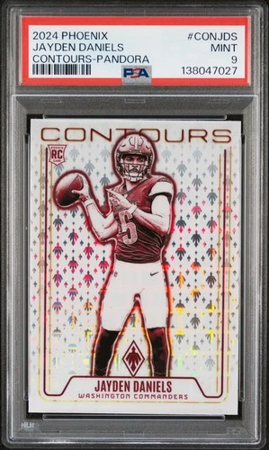 2024 PANINI PHOENIX CONTOURS PANDORA #CONJDS JAYDEN DANIELS ROOKIE RC PSA 9