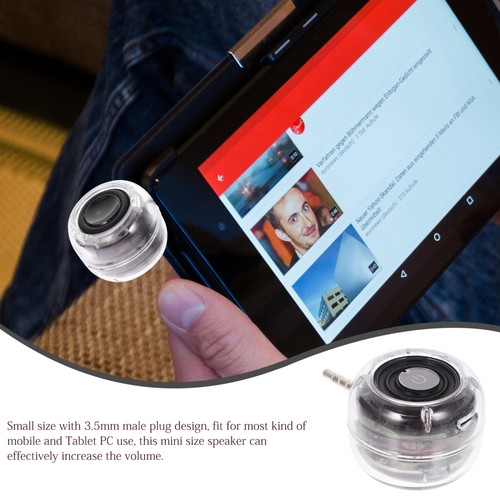 2 Pieces Mobile Phone Speakers Small Plug Travel Mini Amplifier Portable - Picture 7 of 12