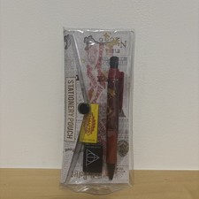 Bolsa de papelería Harry Potter: lápiz, bolígrafo, regla, borrador y sacapuntas NUEVO