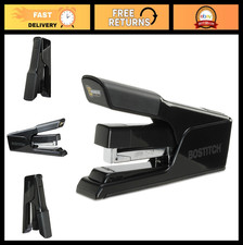 EZ Squeeze Flat Clinch Desktop Stapler, 40 Sheet Capacity, Reduced Effort, Black