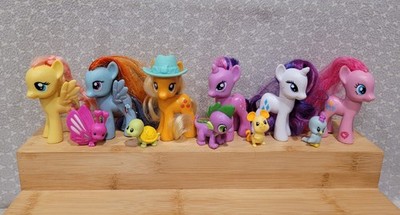 My Little Pony FIM Mane 6 Twilight Rarity Applejack Hat Spike Tank Pets Lot