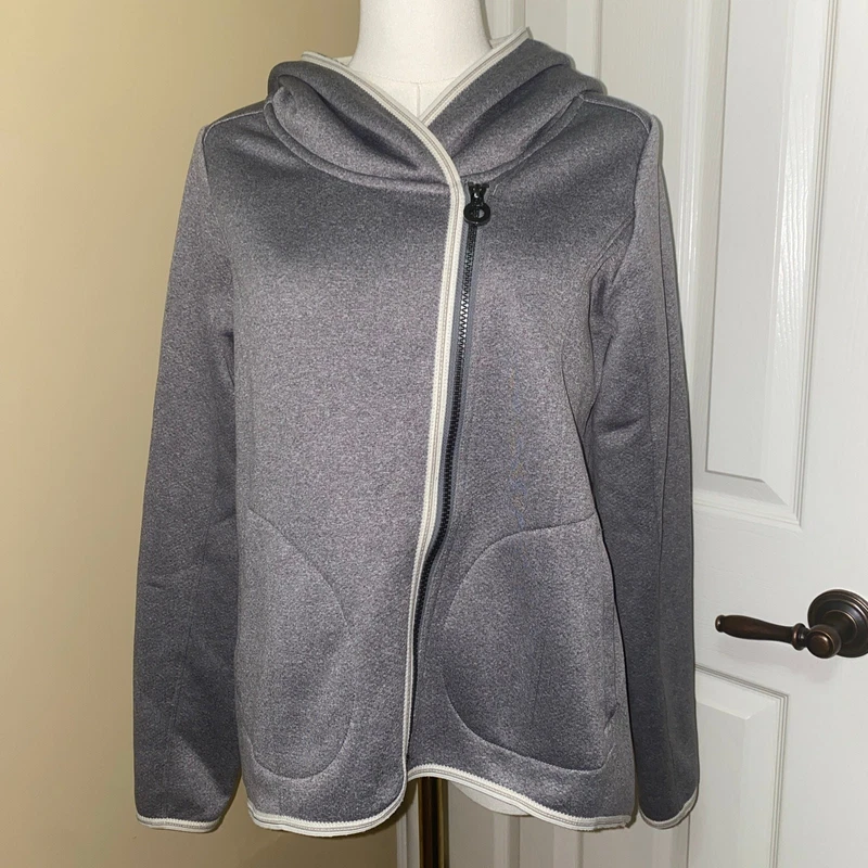 lole full zip hooded athletic pockets jacket