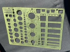 Berol Rapidesign Template - Interior Design - Tables and Chairs 1/4" Scale R-717