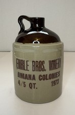 Vintage Crock Ehrle Bros. Winery Amana Colonies 4/5 QT. 1973 USA 4" Diameter