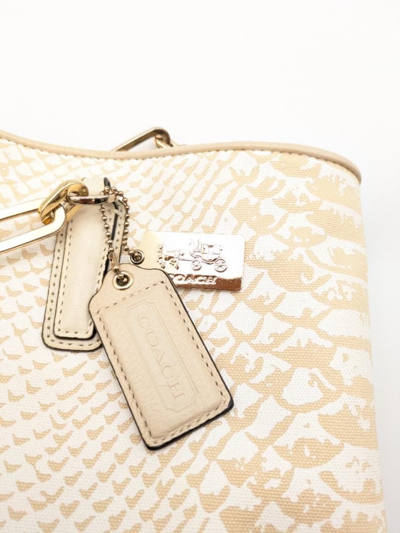 COACH tote bag canvas python pattern 4975 23a - image 12