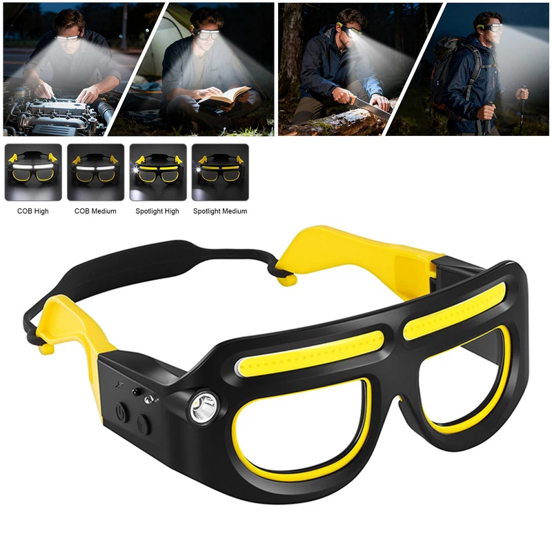 5 Modes LED Glasses Headlights Safety Eyeglass Lamp Work Lights Cycling Outdoor