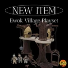 Star Wars Vintage Rotj Ewok Village Action Playset With Three Action Figures