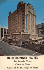 Frank B. Whaley San Antonio, Texas TX Blue Bonnet Hotel Chrome Vintage Postcard