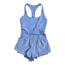 OFFLINE by Aerie Light Blue Real Me Hot Stuff Romper size Small 