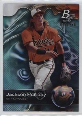 2023 Bowman Platinum Top Prospects Aqua Ice Foil 12/250 Jackson Holliday 00em
