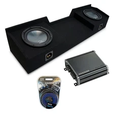 1999-2006 GMC Sierra Ext Cab Truck Harmony R104 Dual 10" Sub Box & CXA400.1 Amp