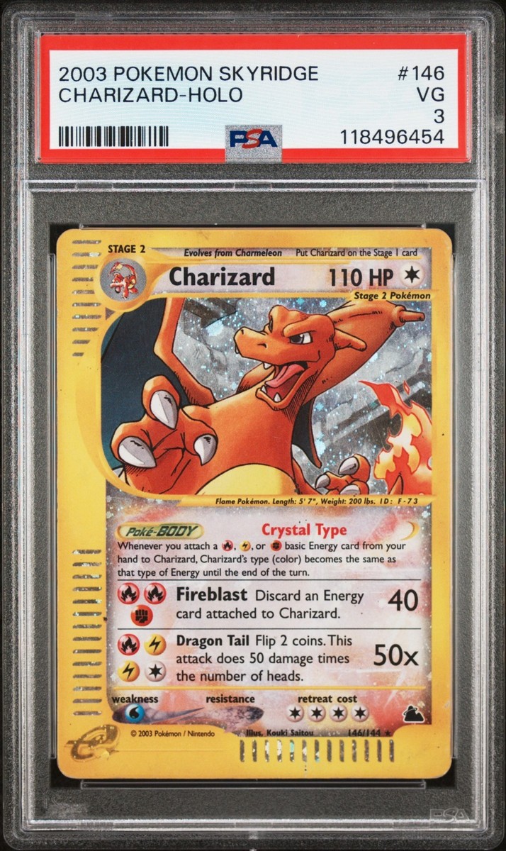 リザードン Charizard クリスタルタイプ 146/144 英語版 Charizard 146/144 Skyridge 2003- Wizards - English Version