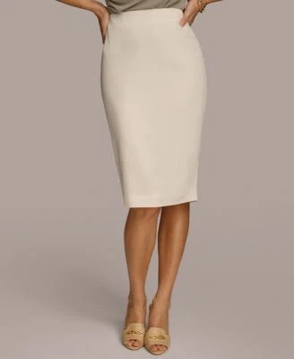 Donna Karan New York Womens Pencil Skirt Cream 0 755403860552 0 RT $89.0