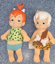 Pebbles and Bam Bam Plush Dolls From The Flintstones 1994 Hanna Barbera Nice
