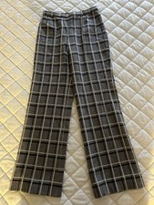 Vintage Bleyle For Hooper Pull On Wool Gray Plaid Pants M Germany