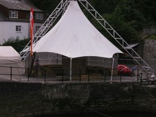Photo A3 Strange tent outside Fforest Store & Cafe and cba adventure act c2012