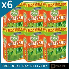 6 x GRASS SEEDS 500G LAWN FERTILISER SEEDS HARD WEARING FAST GROWING 3KG TOTAL