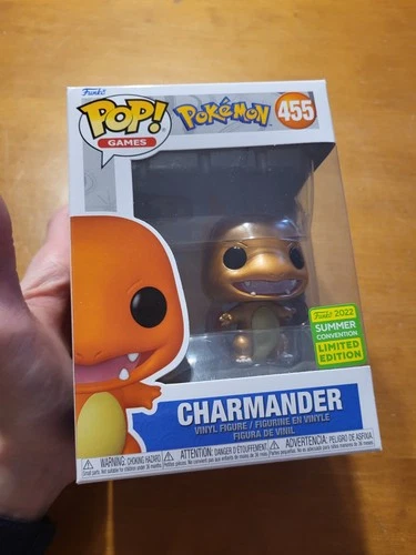 Funko Pop Games Pokemon Charmander Metallic #455 SDCC 2022 SUMMER READ