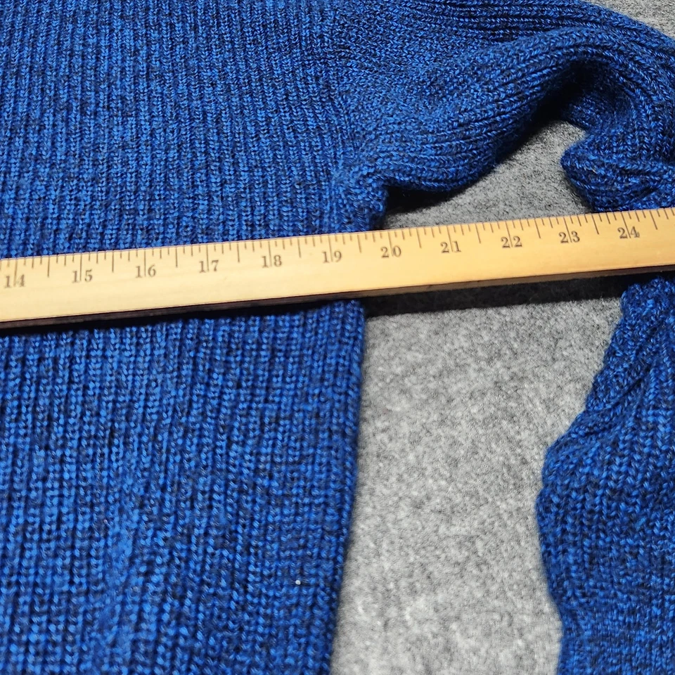 Suéter Para Hombres De Colección Le Tigre Hecho en EE. UU. Acrílico Azul Negro Cuello Redondo Mediano Foto 4 de 4