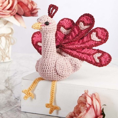 Herrschners  Peacock of Hearts Crochet Kit