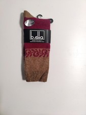 b.ella -women's socks -red- angora Blend - Made in USA **N10**