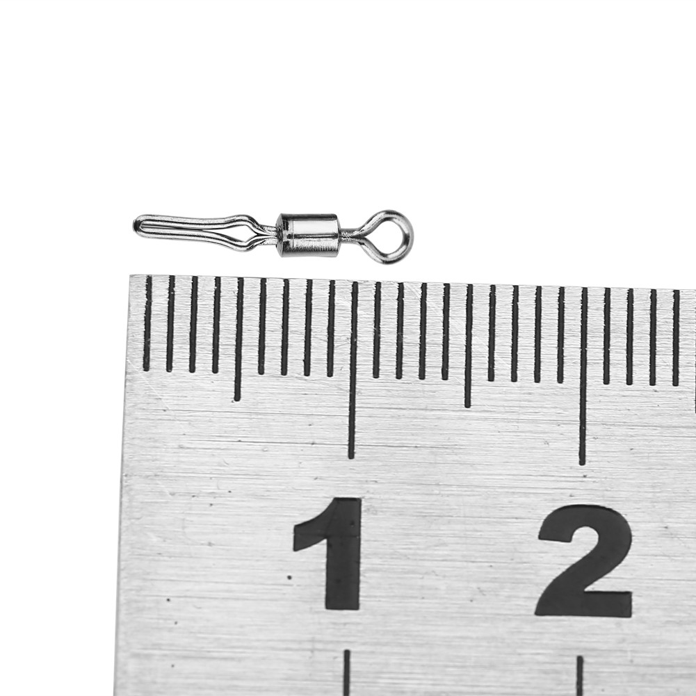 HOT (10)100pcs Stainless Steel Rolling Swivels Hook Lure Connectors Fishing BA