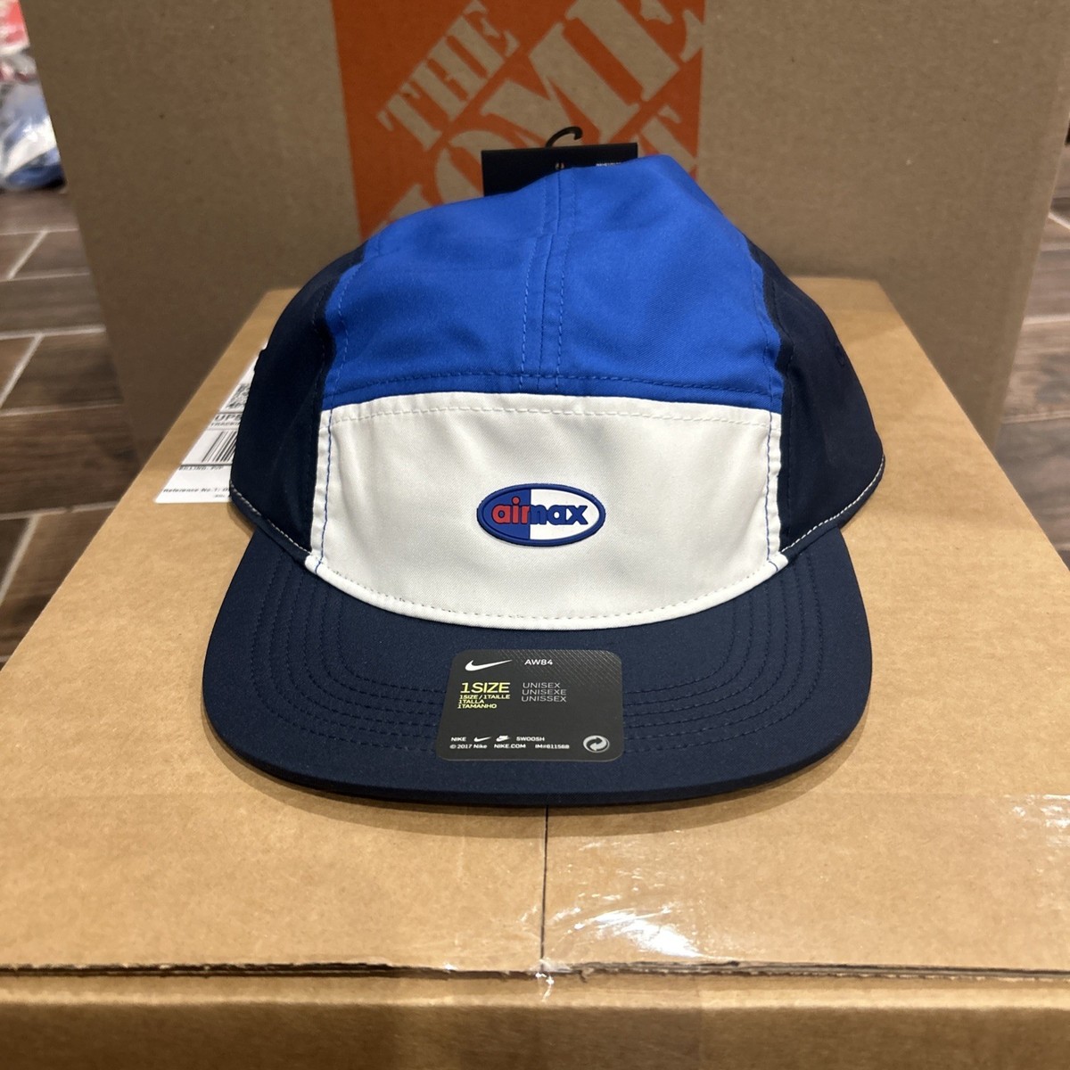 Nike Air Max Hat Cap 5 Panel Aerobill AW84 Dri fit Adjustable Blue