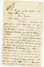 W.W. Atwater - Handwritten Letter to Singer Manufacturing Co.