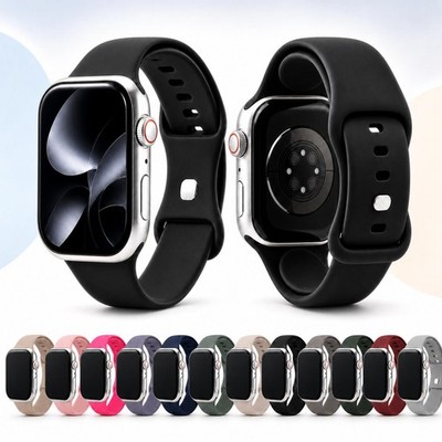 Silikon Armband für Apple Watch 49 46 45 44 42 41 40 38 mm 12 Farben Sport Band