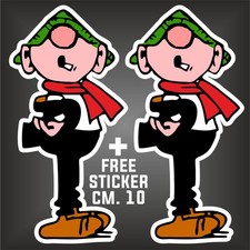 Andy Capp Cartoon Vinyl Decal Sticker High Quality + 1 FREE STICKER 10cm