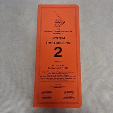 Atchison Topeka Santa Fe Railway System Timetable No 2 1991
