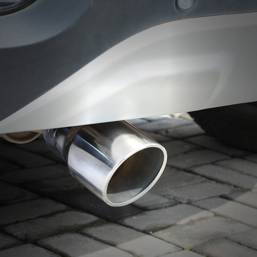 Car Muffler Tip Exhaust Pipe, Stainless Steel Chrome Effect, Fit 2.5