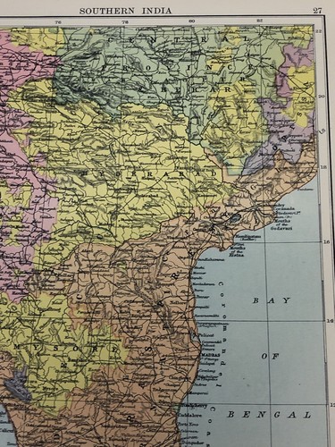 Map 1935: Burma And Malay Peninsula & Southern India Print Maps #27 Map Antique - Picture 3 of 12
