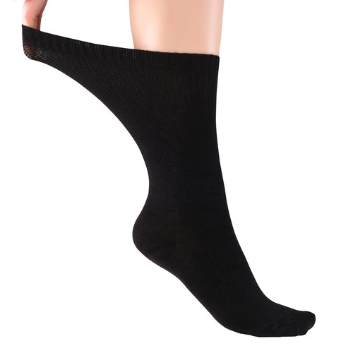8 Pairs Women's Thin Bamboo Diabetic Crew Socks - Picture 4 of 24