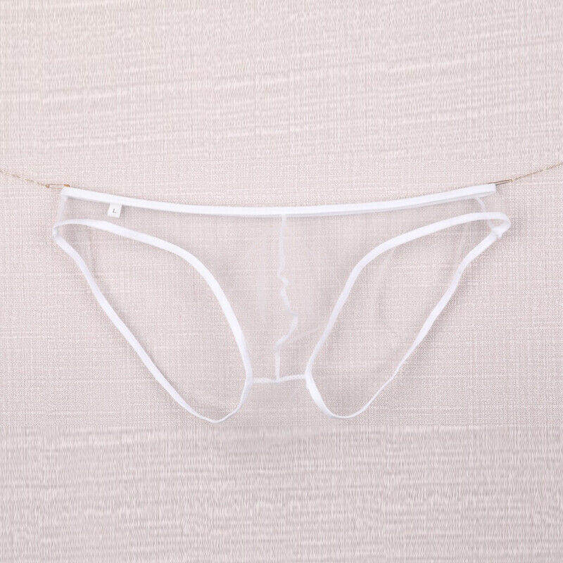 Men's Sexy Briefs Thong G-string Mesh Panties See-through Underwear Underpants