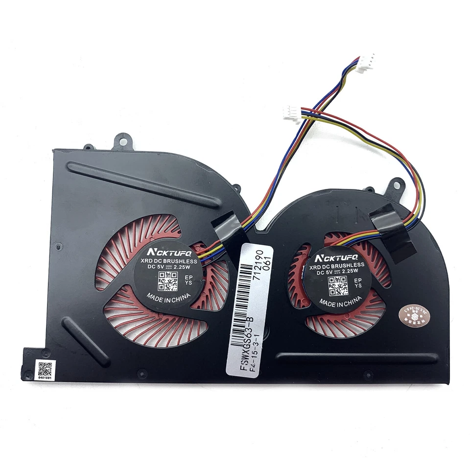 CPU & GPU Cooling Fan For MSI GS63 GS63VR GS73 GS73VR MS-16K2 BS5005HS-U2F1 U2L1 - Image 3 of 4
