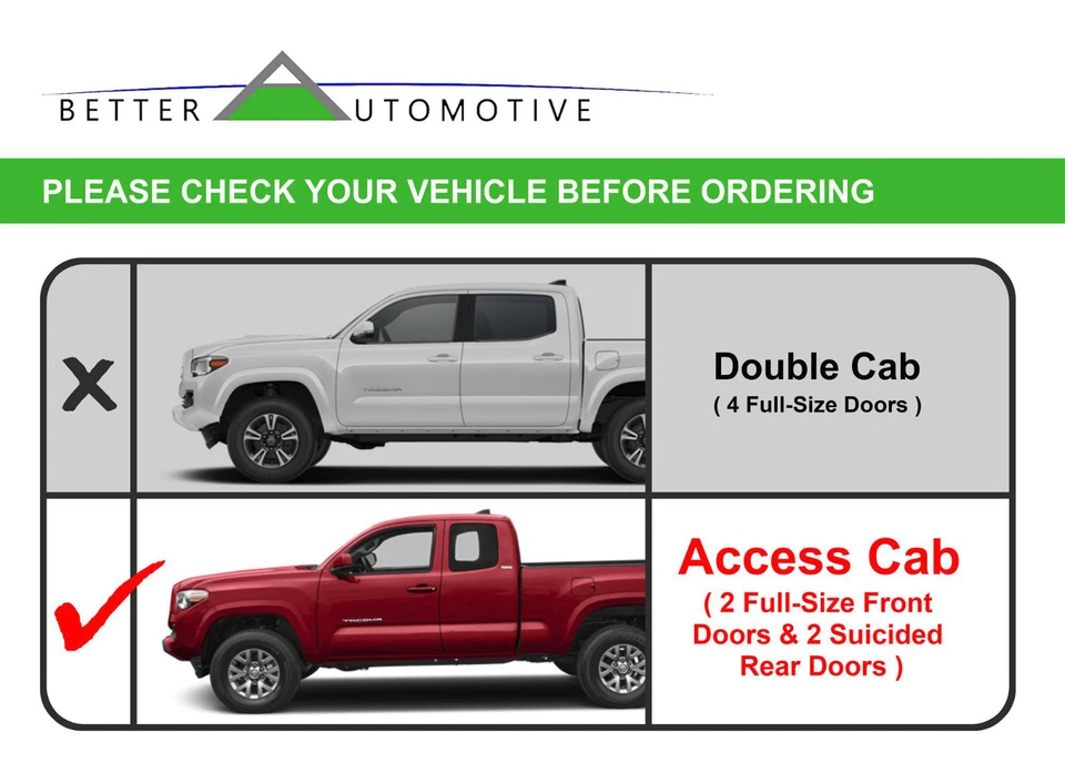 3" Black Side Step for 1995-2004 Toyota Tacoma Access Cab Nerf Bar Running Board Foto 3 de 4