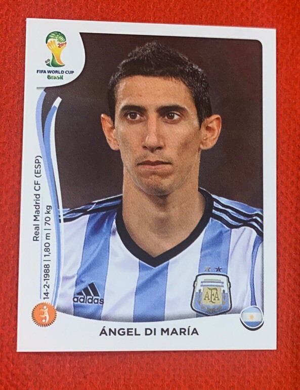 Sticker Panini Coupe Du Monde 2014 - N°425 - Angel Di Maria (Argentine)