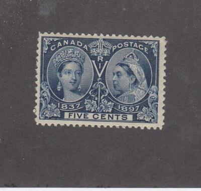 カナダ 1897 Diamond Jubilee 50c 使用済1種 CANADA (MK5800) # 54 VF-MH 5cts 1897 QV DIAMOND JUBILEE /DEEP BLUE