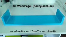 * TOP * 4x Wandregal * 60cm (B) x 17cm (T) x 10cm (H) * TOP *